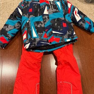 Colorful Winter Jacket and Pants Set